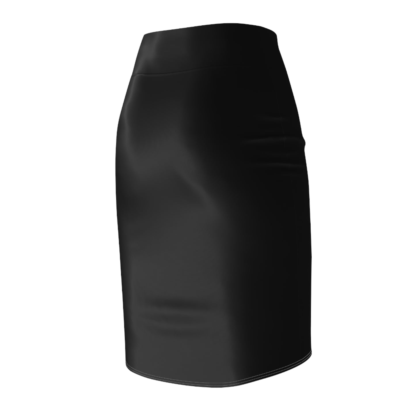 Black pencil skirt on a white background