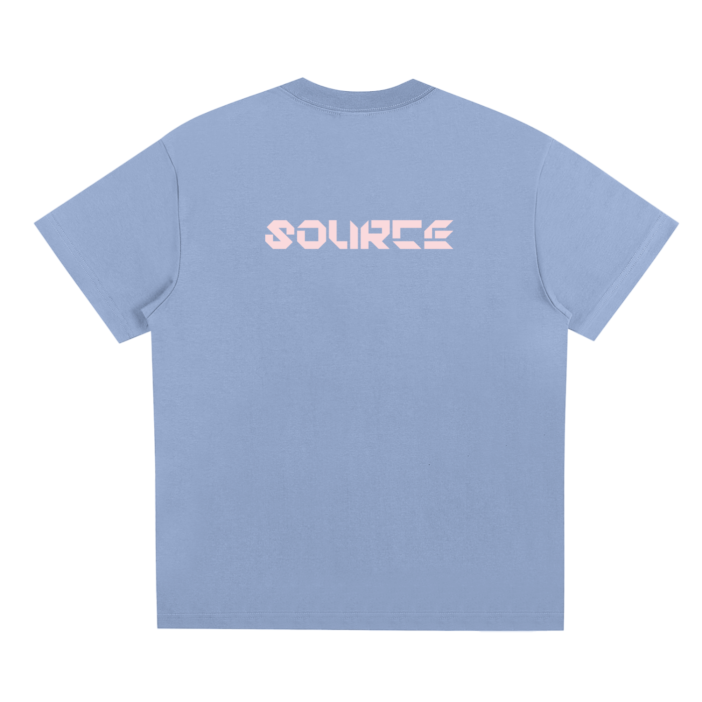 Light blue t-shirt with 'SOLRICE' printed on the back against a white background